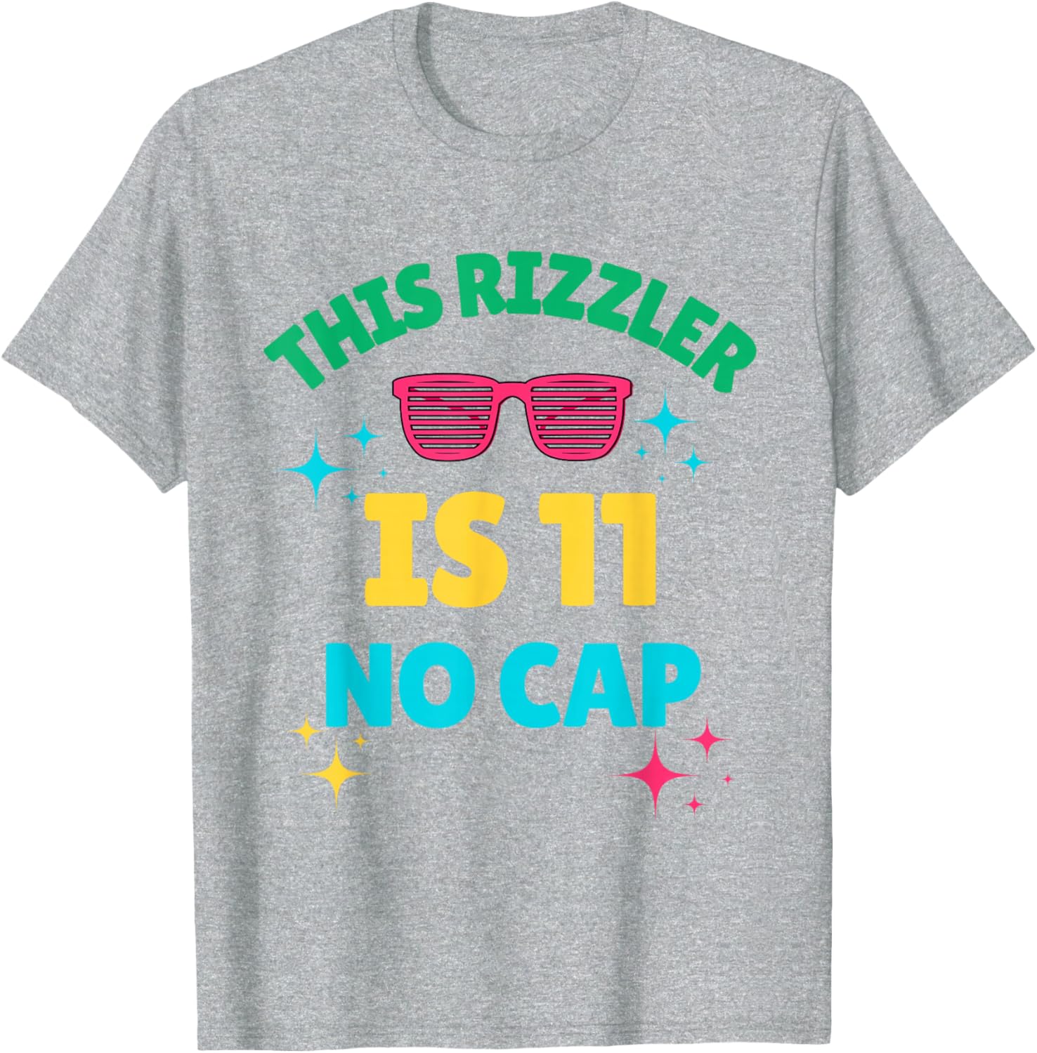 Cool 11th Birthday Rizzler T-Shirt Fun Gift for Boys and Girls - 10