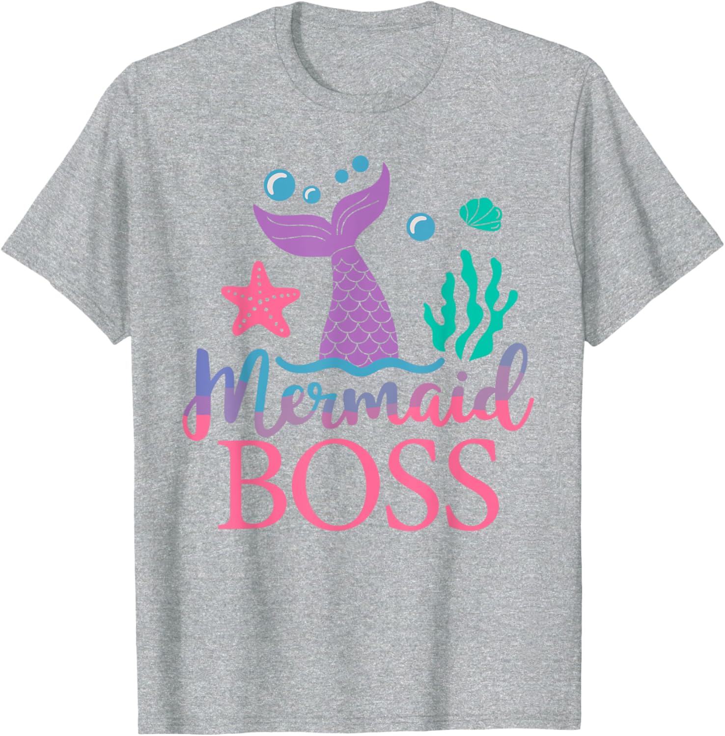 Boss of The Birthday Mermaid Family Matching T-Shirt for Party Fun - 18