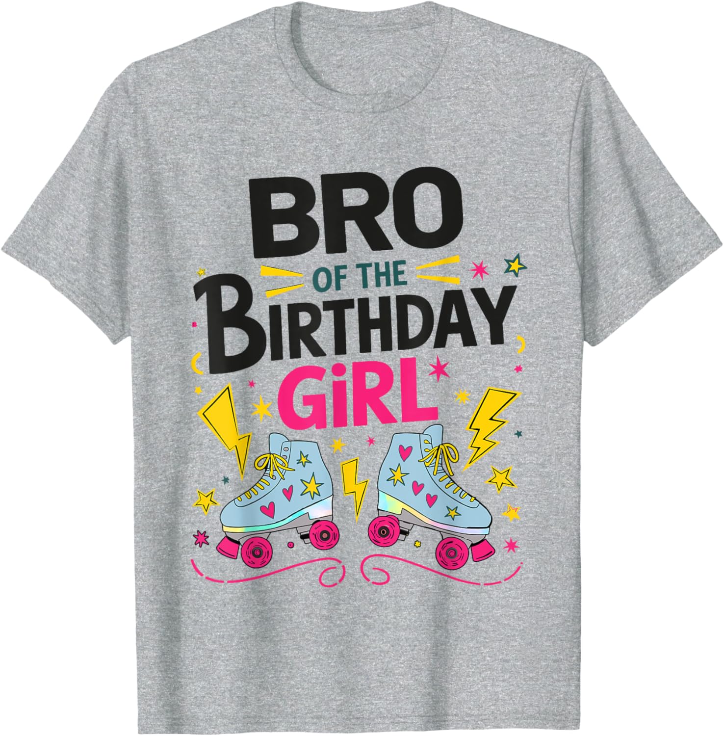 Cool Bro of The Birthday Girl Rolling Skate T-Shirt for Brothers - 7