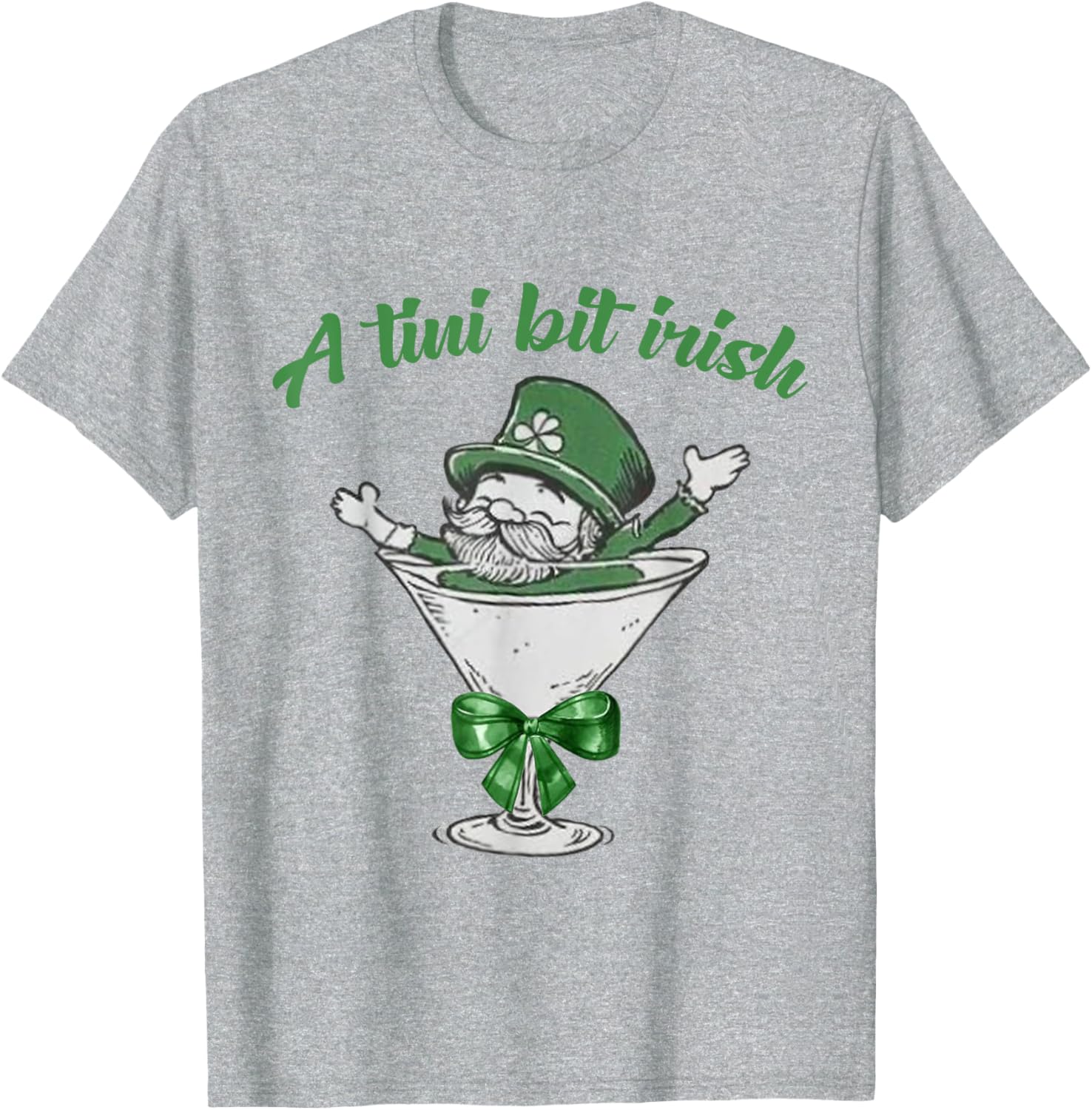 A Tini Bit Irish Leprechaun Martini St Patrick's Day T-Shirt - 19