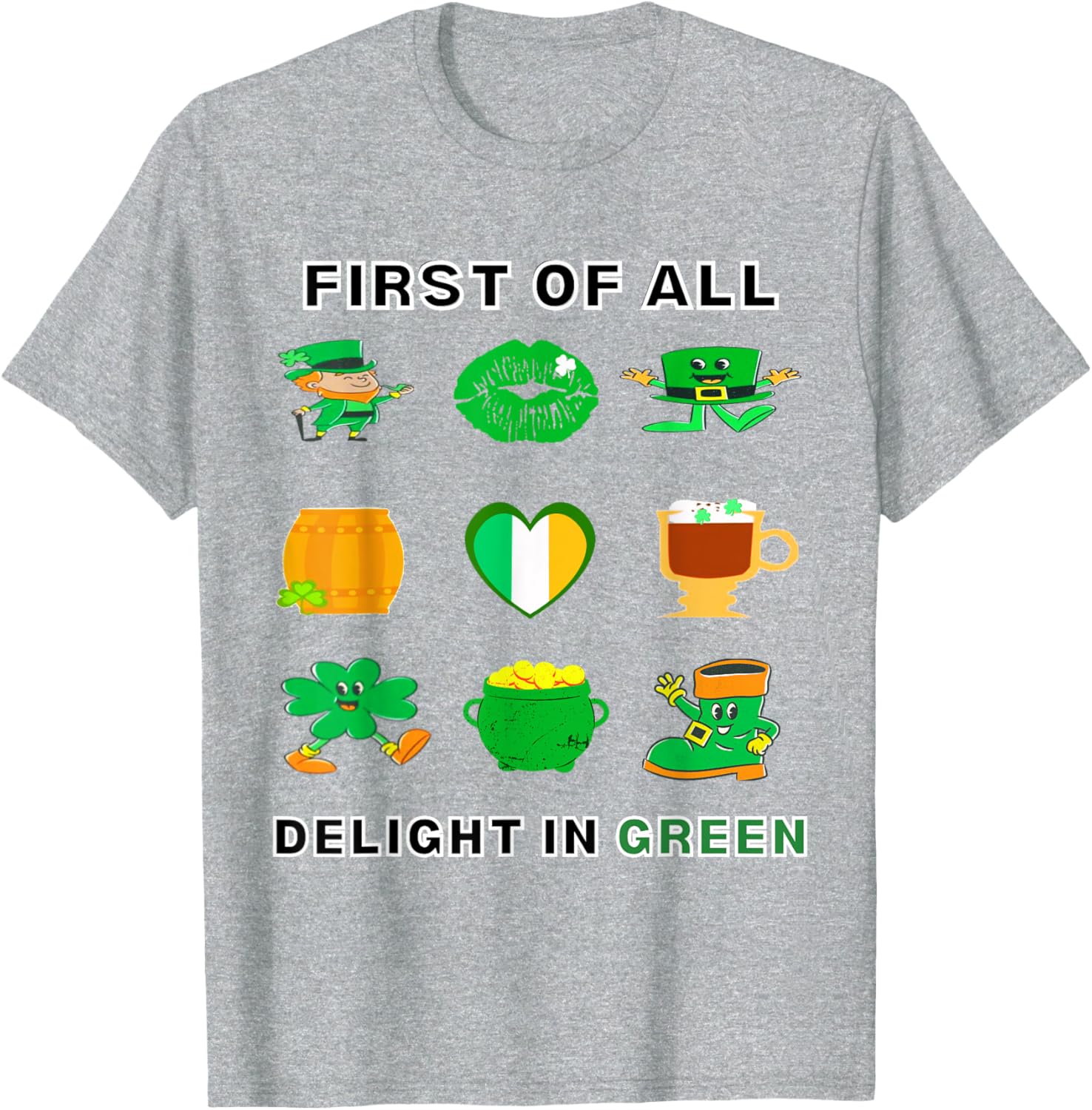 St. Patrick's Day Irish Lucky Birthday Shamrock 9-Grid T-Shirt - 3