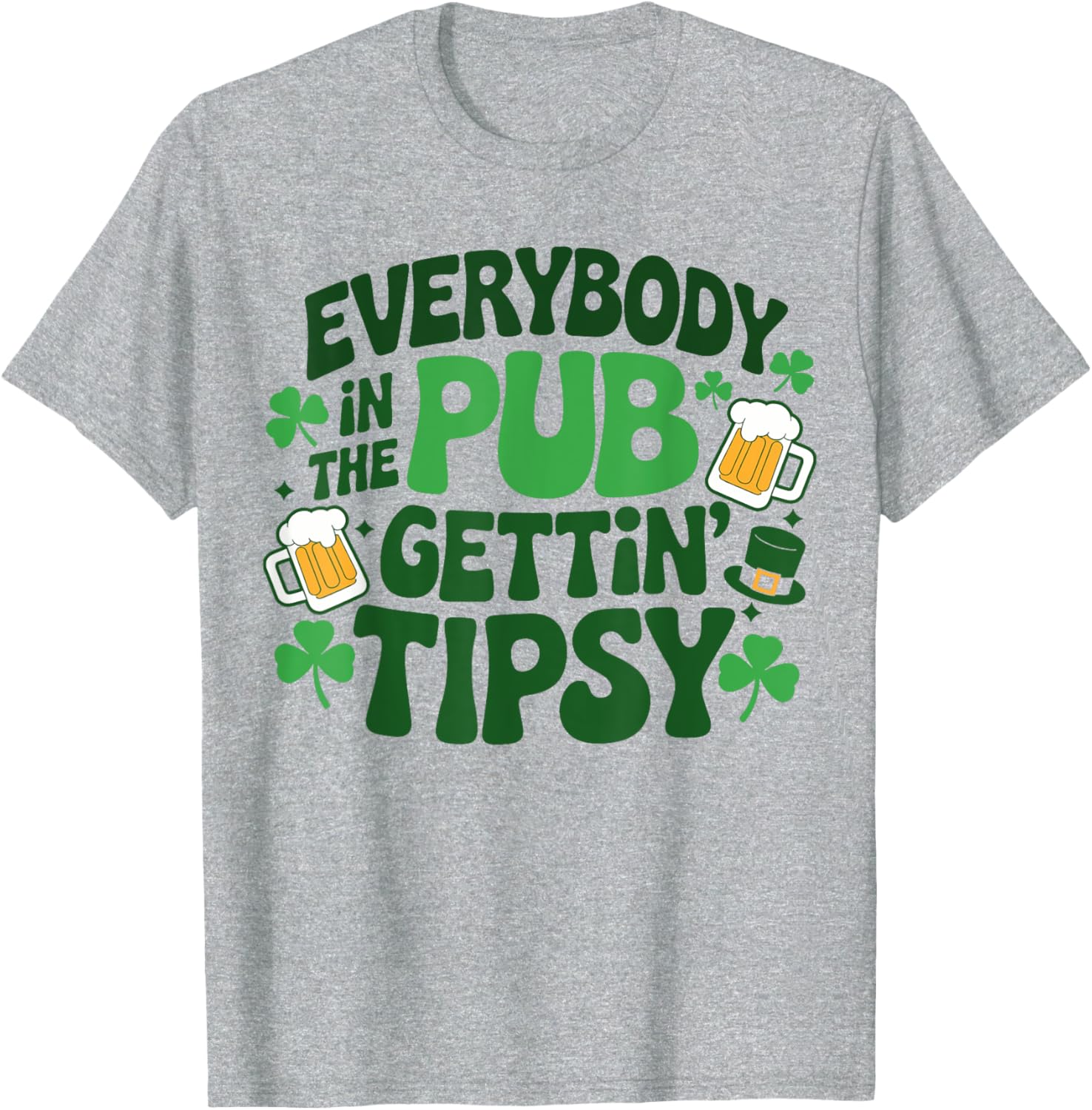 Tipsy Everyone in the Pub St Patrick's Day T-Shirt for Fun Celebrations - 6