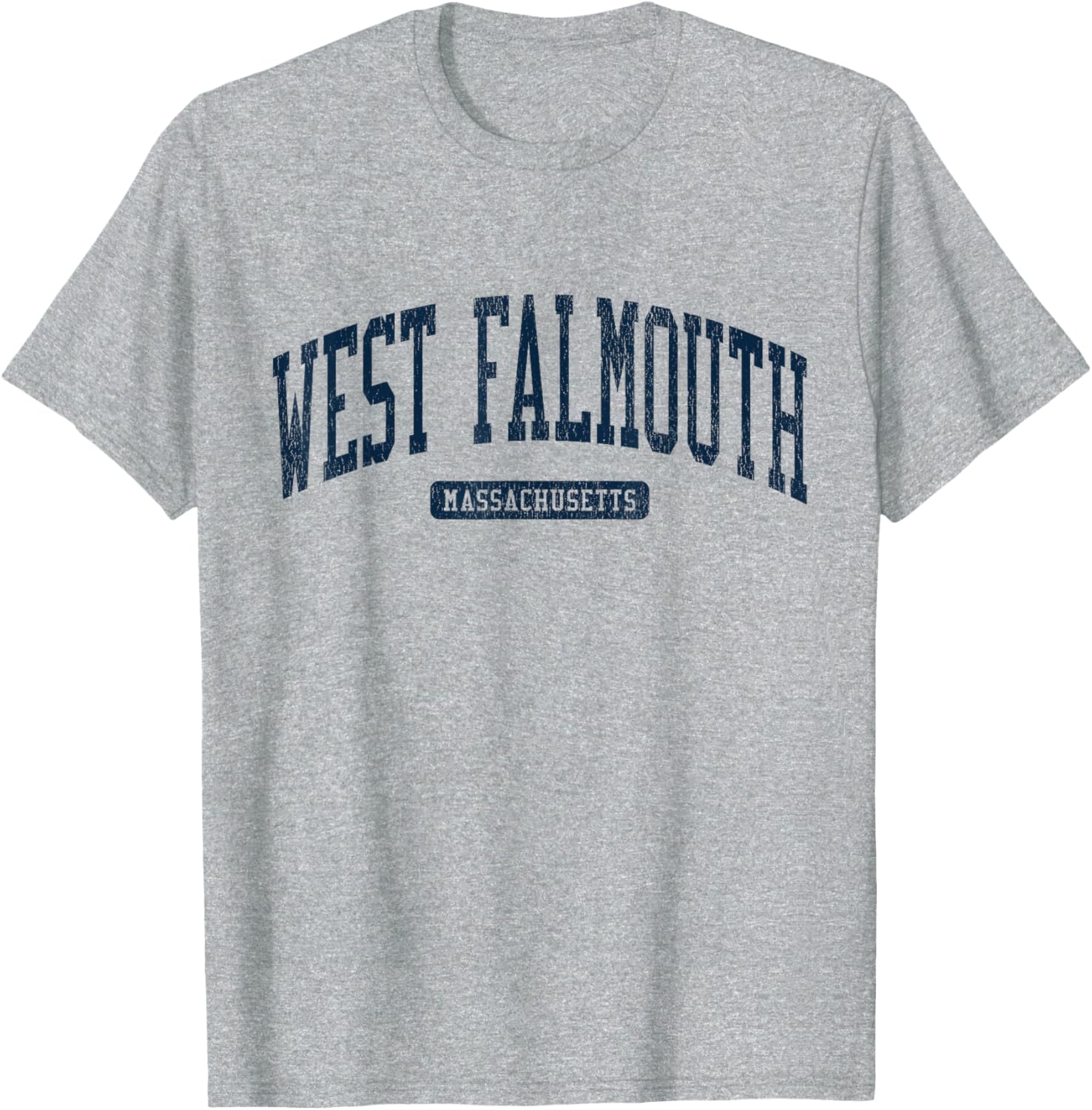 West Falmouth MA College University Stylish Blue T-Shirt for Casual Wear - 7