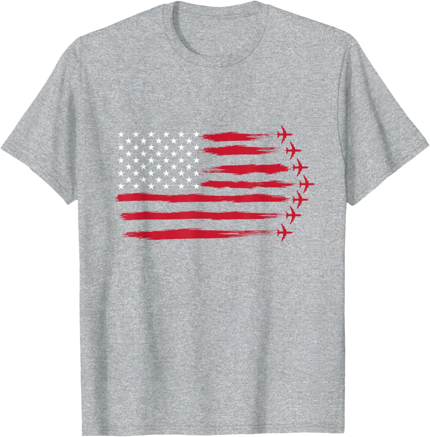 US Flag Airplanes T-Shirt for Airline Pilots and Aviation Lovers - 6