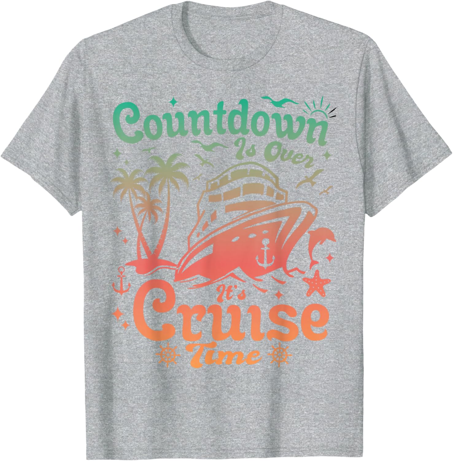Countdown Is Over It's Cruise Time Family Vacation T-Shirt for Fun Trips - 14