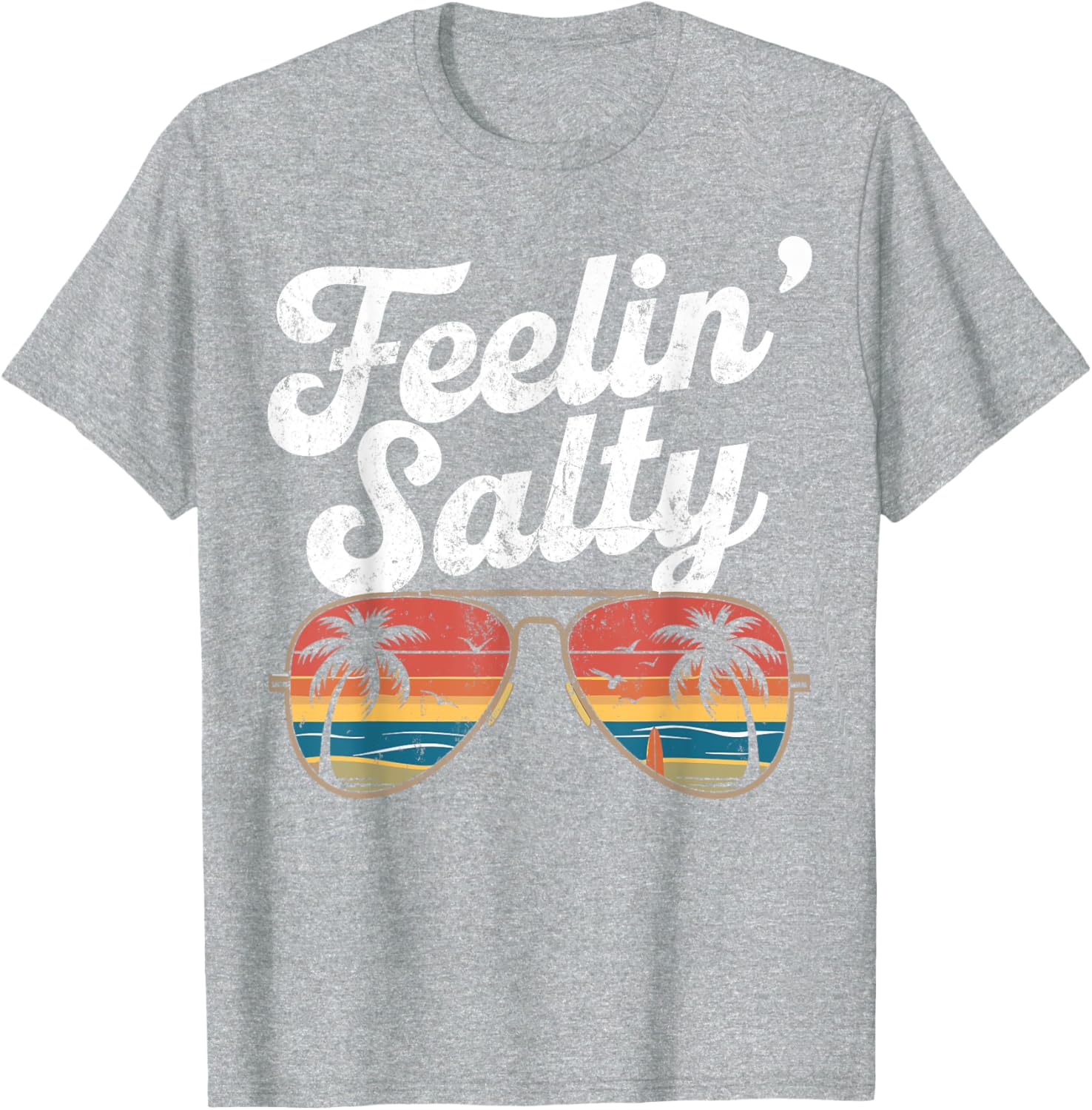 Funny Feelin Salty Vintage 70's Retro Beach Summer Vacation T-Shirt - 2