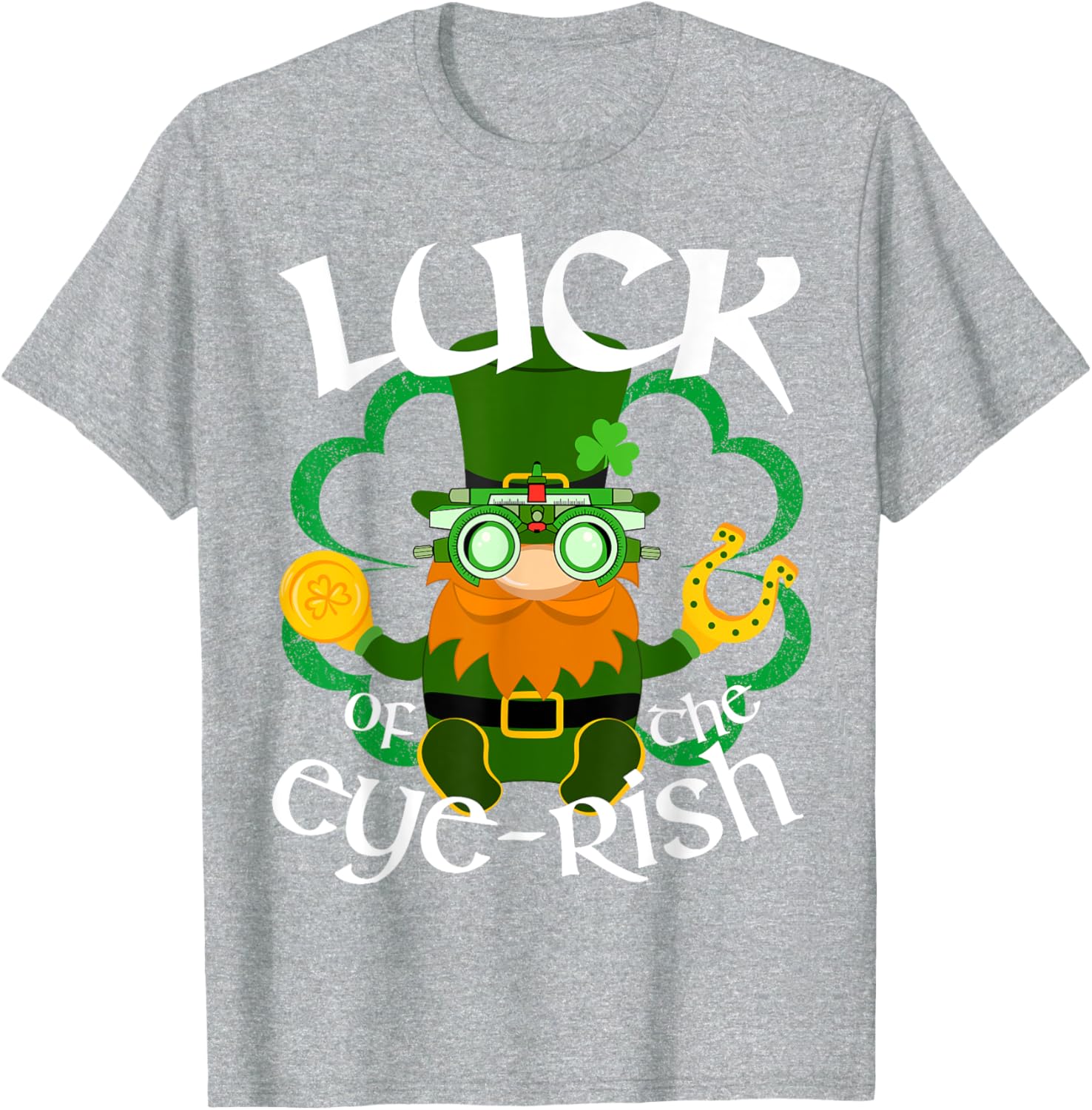 St Patrick's Day Irish Gnome Eye Doctor T-Shirt for Optometrists - 19