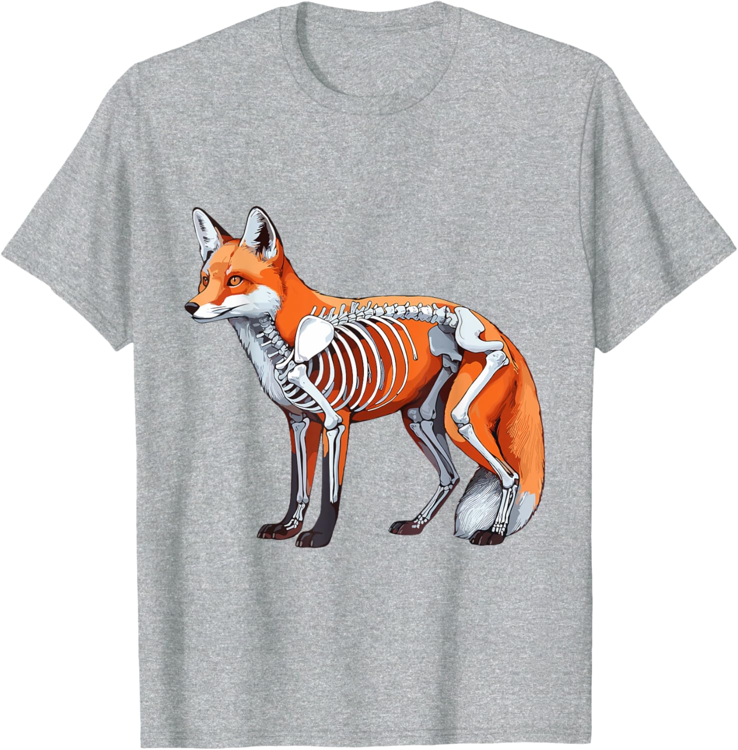 X-ray Fox Body Anatomy Radiography Skeleton T-Shirt for Anatomy Lovers - 8