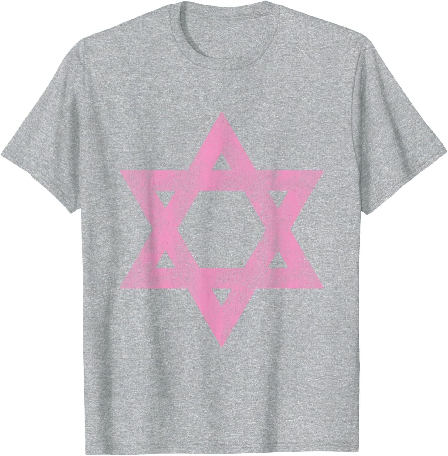 Retro Pink Israeli Flag T-Shirt for Women with Star of David Design - 1