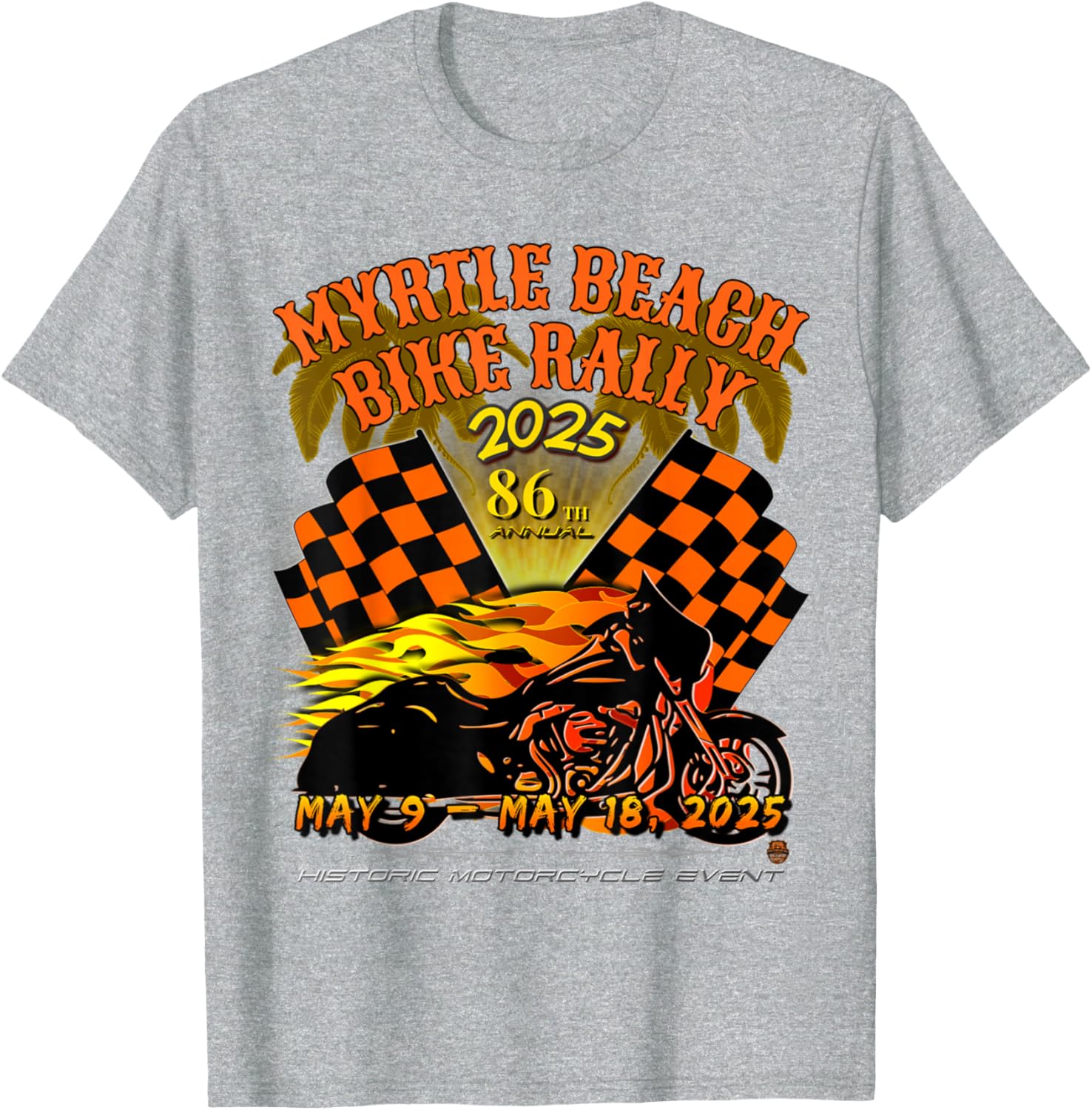 2025 Myrtle Beach Bike Rally Vintage Art T-Shirt for Classic Riders - 26