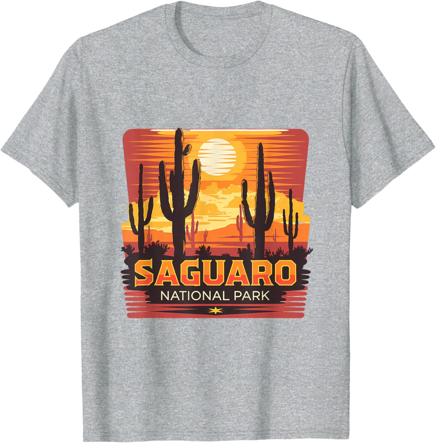 Saguaro National Park Desert Sun Scene T-Shirt for Nature Lovers - 8