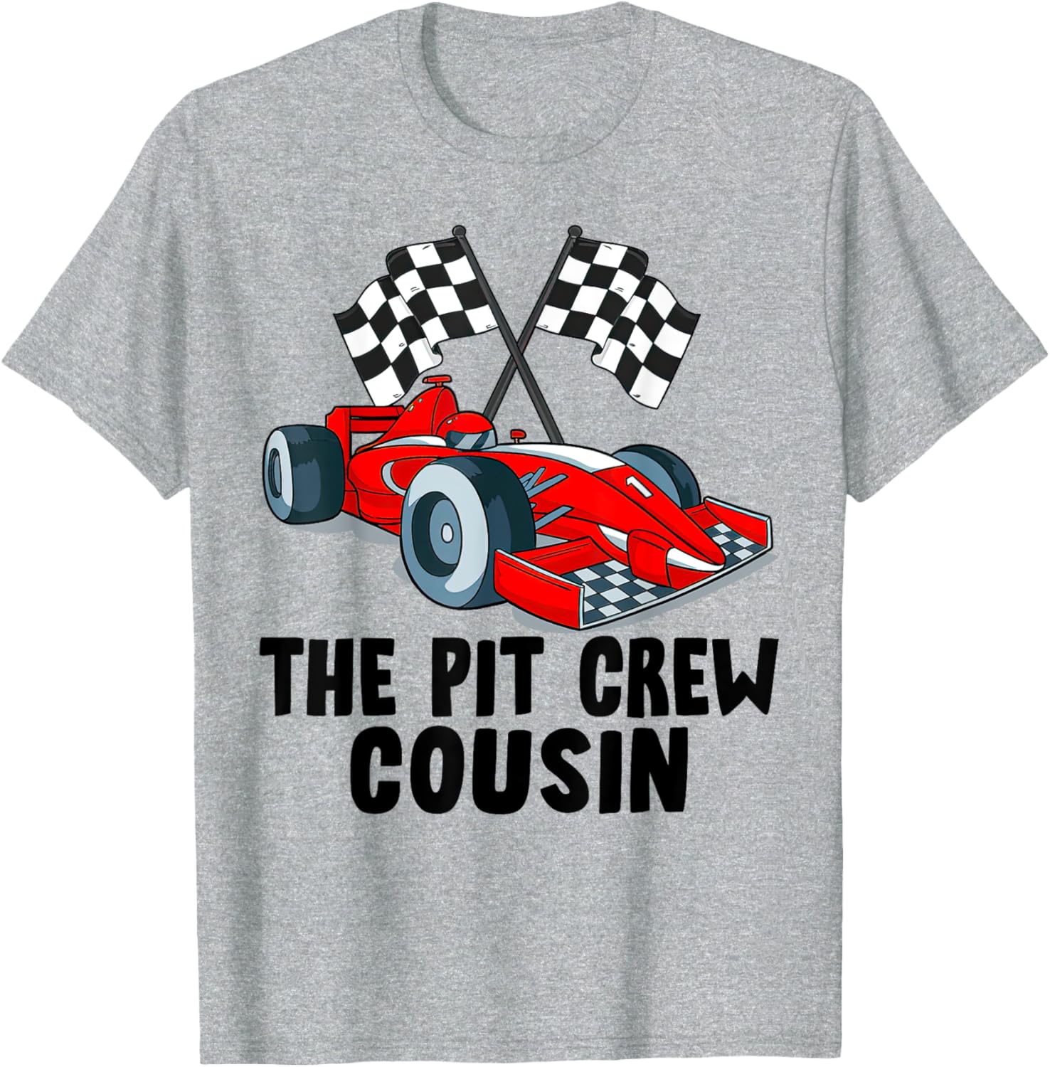 Cousin Pit Crew Racing Family T-Shirt for Car Birthday Party Fun - 17