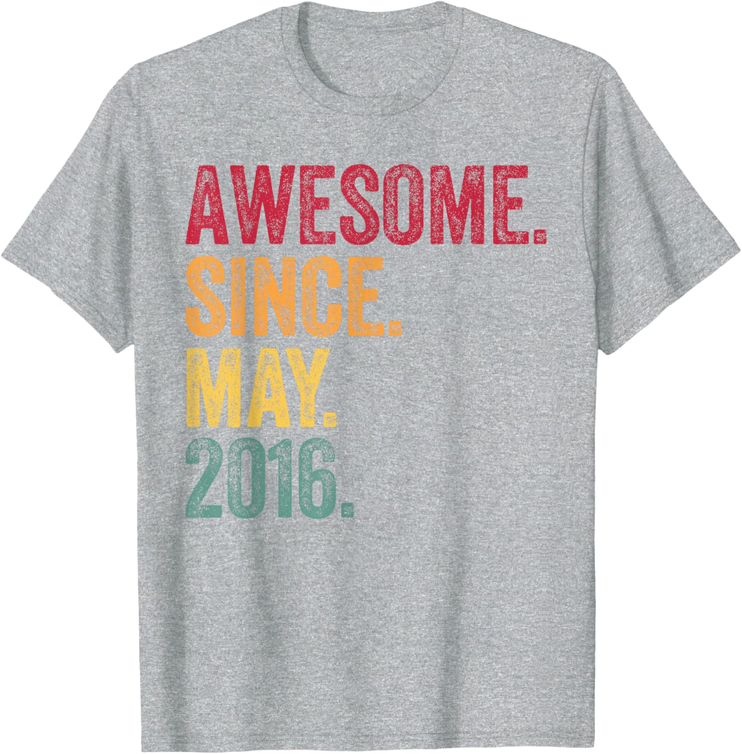 Awesome Since May 2016 Vintage T-Shirt for 9th Birthday Celebration - 23