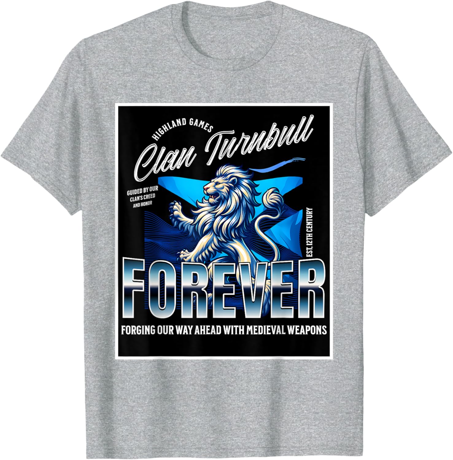 Clan Turnbull Strength and Honor Lion Roots T-Shirt for Family Pride - 5