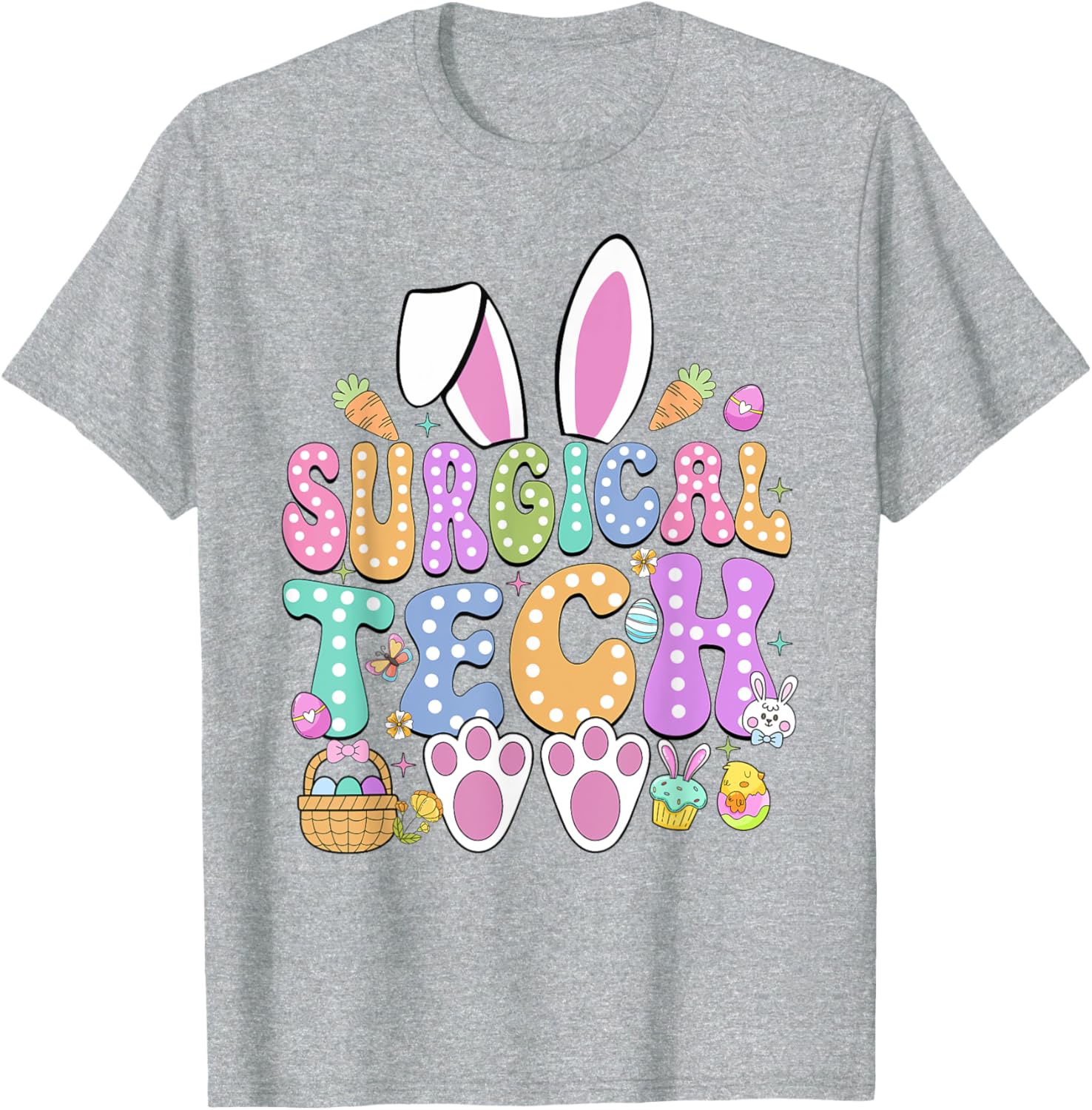 Surgical Tech Easter Bunny T-Shirt for Surgical Technicians Fun Gift - 8