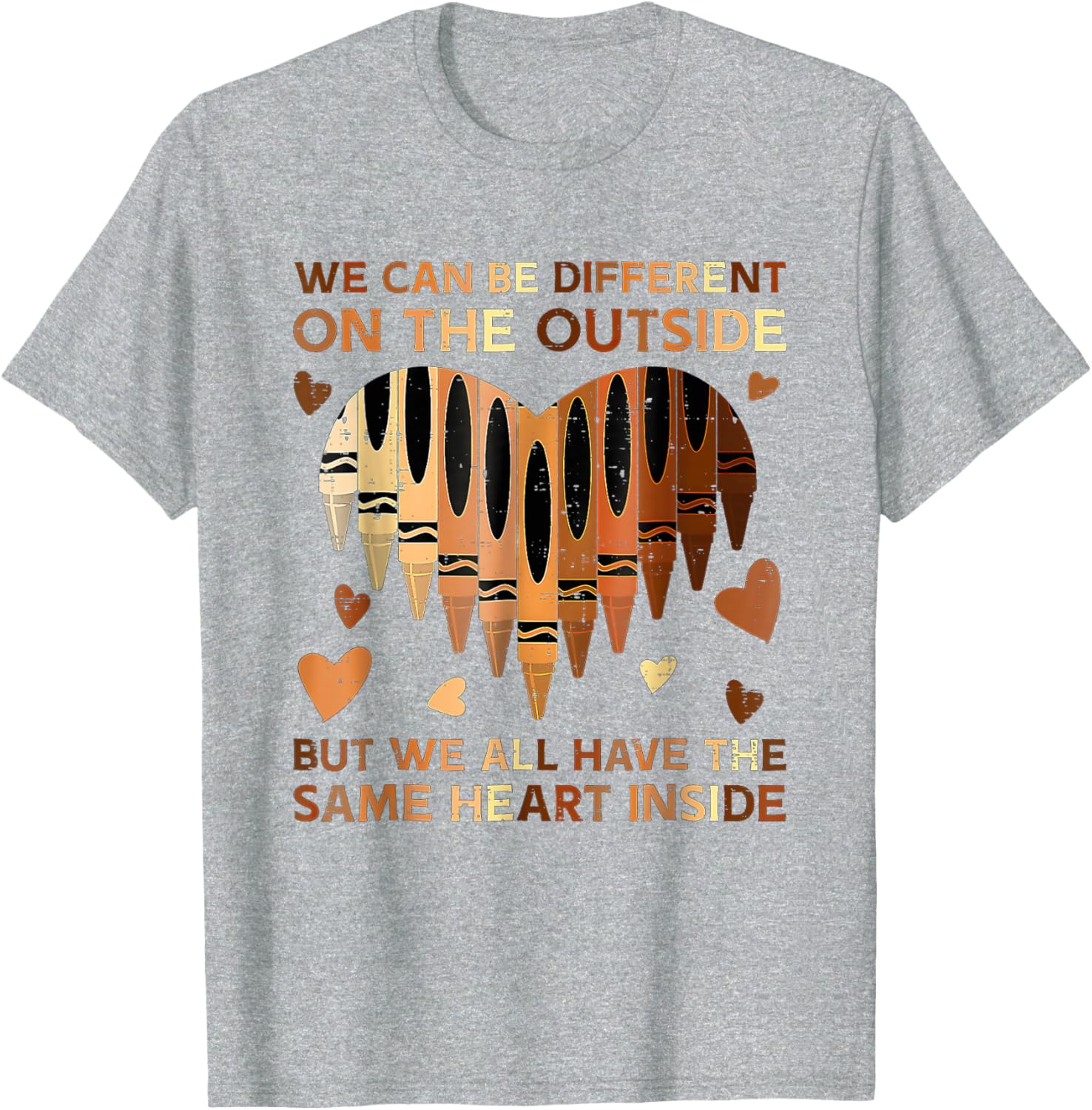 Same Heart Inside Black History Month Afro Teacher T-Shirt for Educators - 6