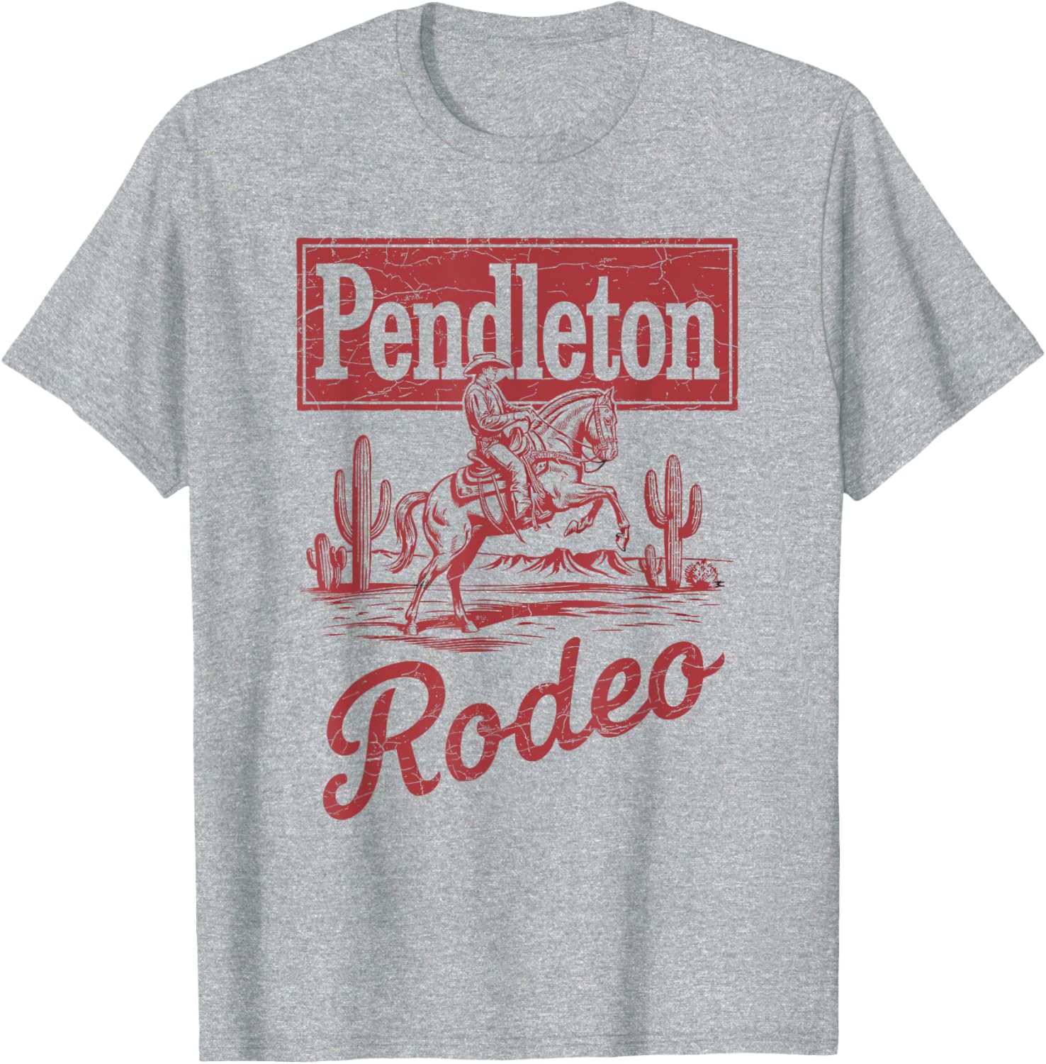 Vintage Cowboy Western Bronc Riding T-Shirt by Pendleton Rodeo - 3