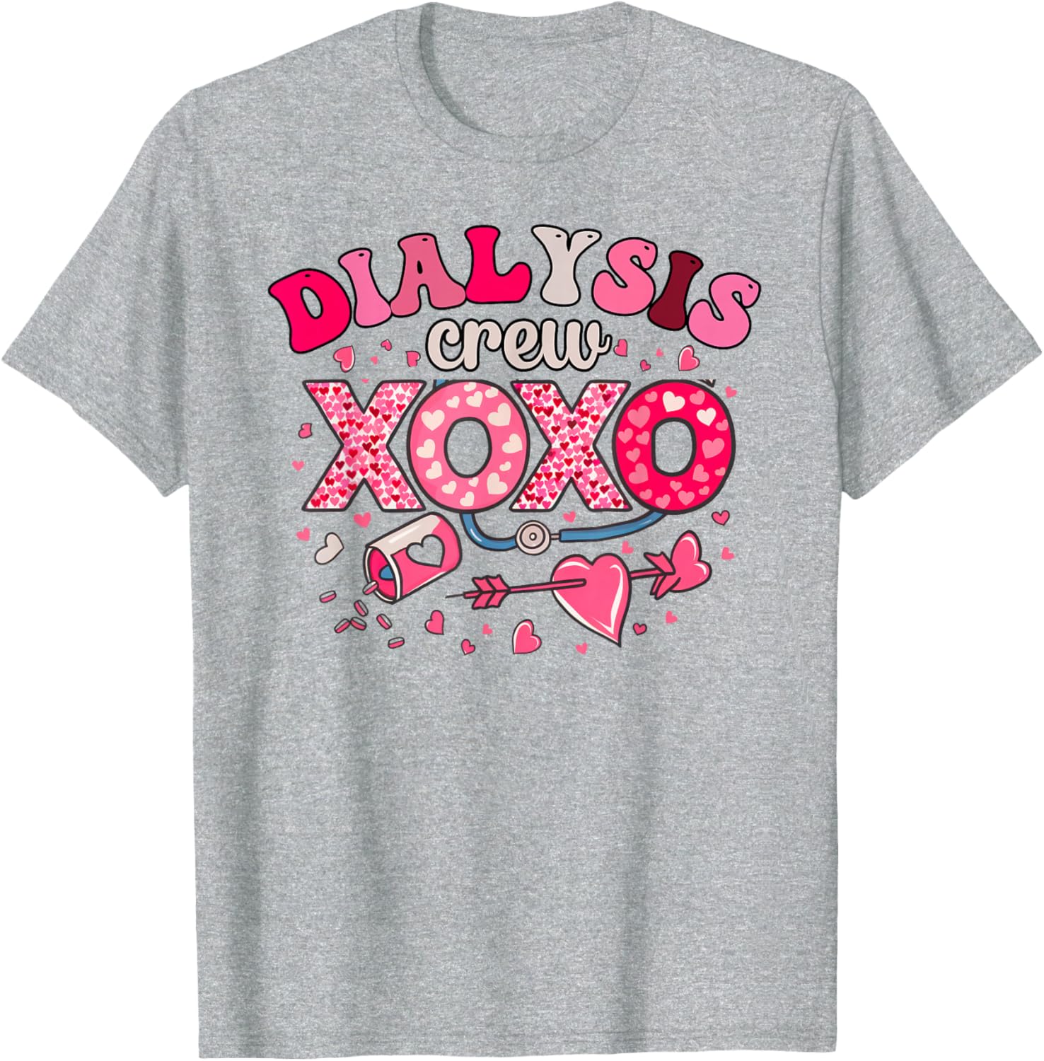 XOXO Dialysis Nurse Valentine's Day T-Shirt for Caregivers 2025 - 10