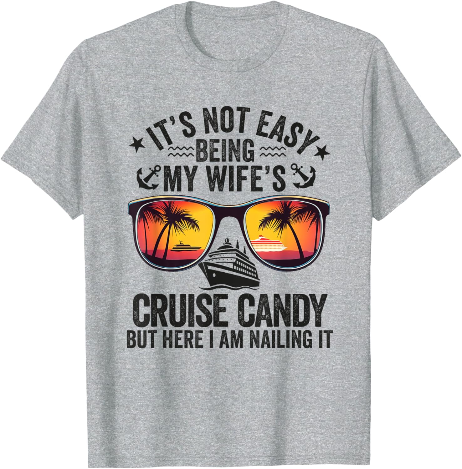 Wife's Cruise Candy Husband T-Shirt Perfect for Fun Vacation Adventures - 5