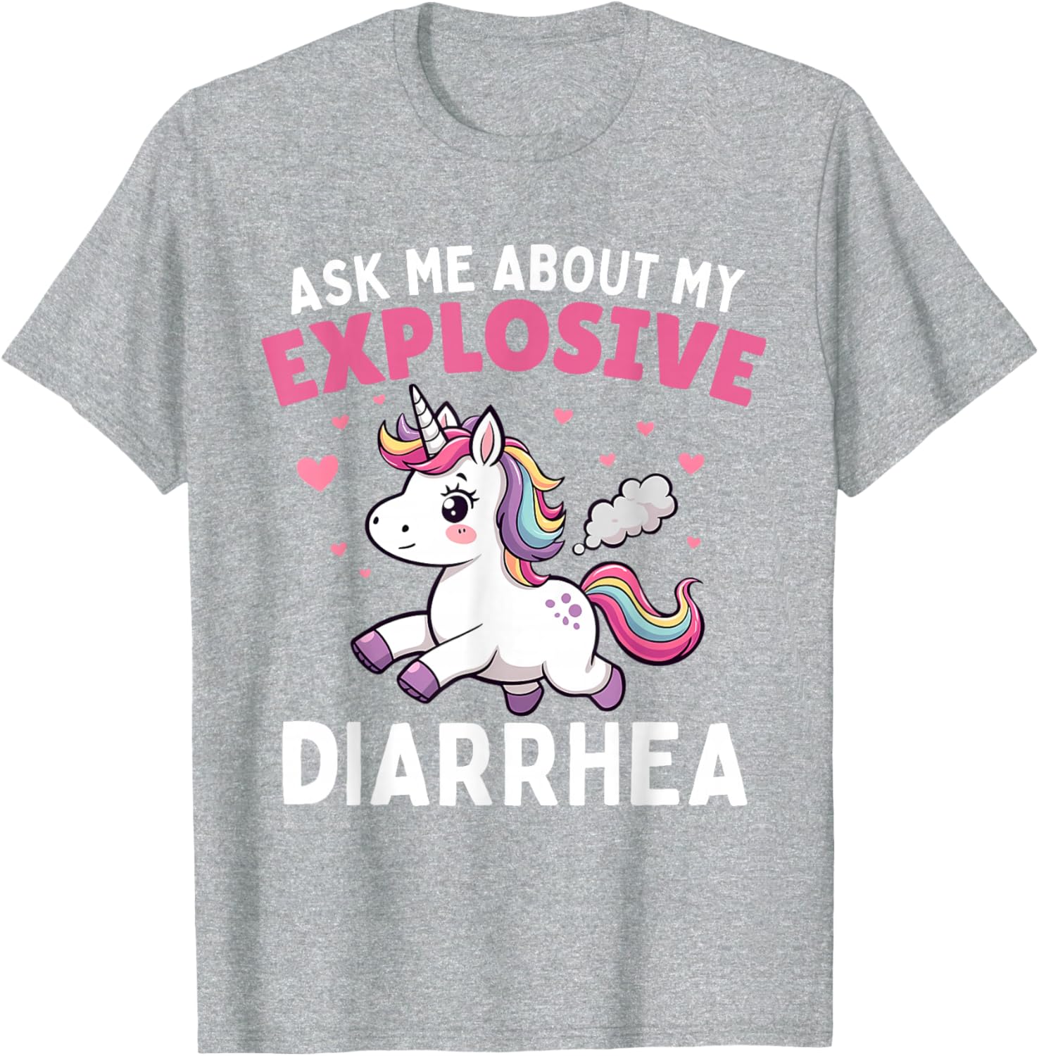 Funny Unicorn T-Shirt Ask Me About My Explosive Diarrhea Meme - 6