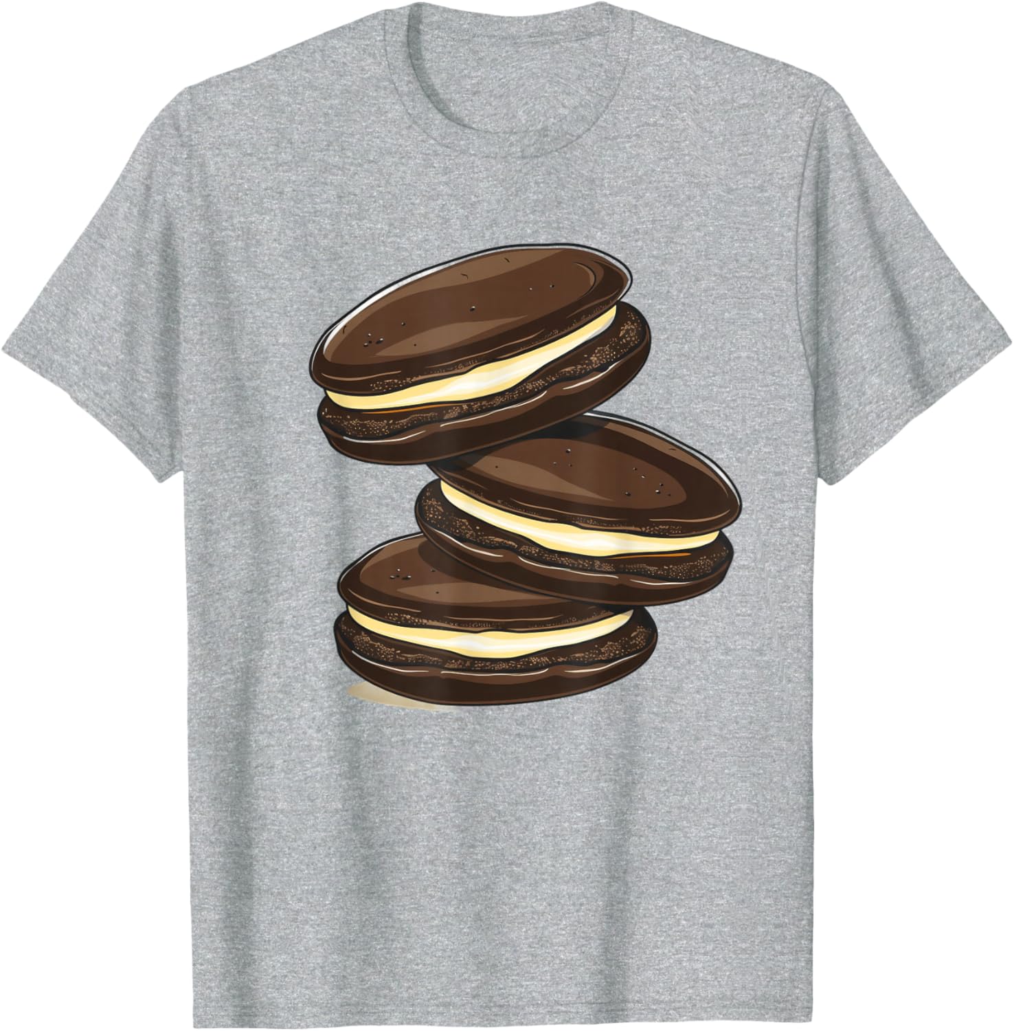 Bold Outline Whoopie Pies T-Shirt for Fun Food Lovers Clothing - 2