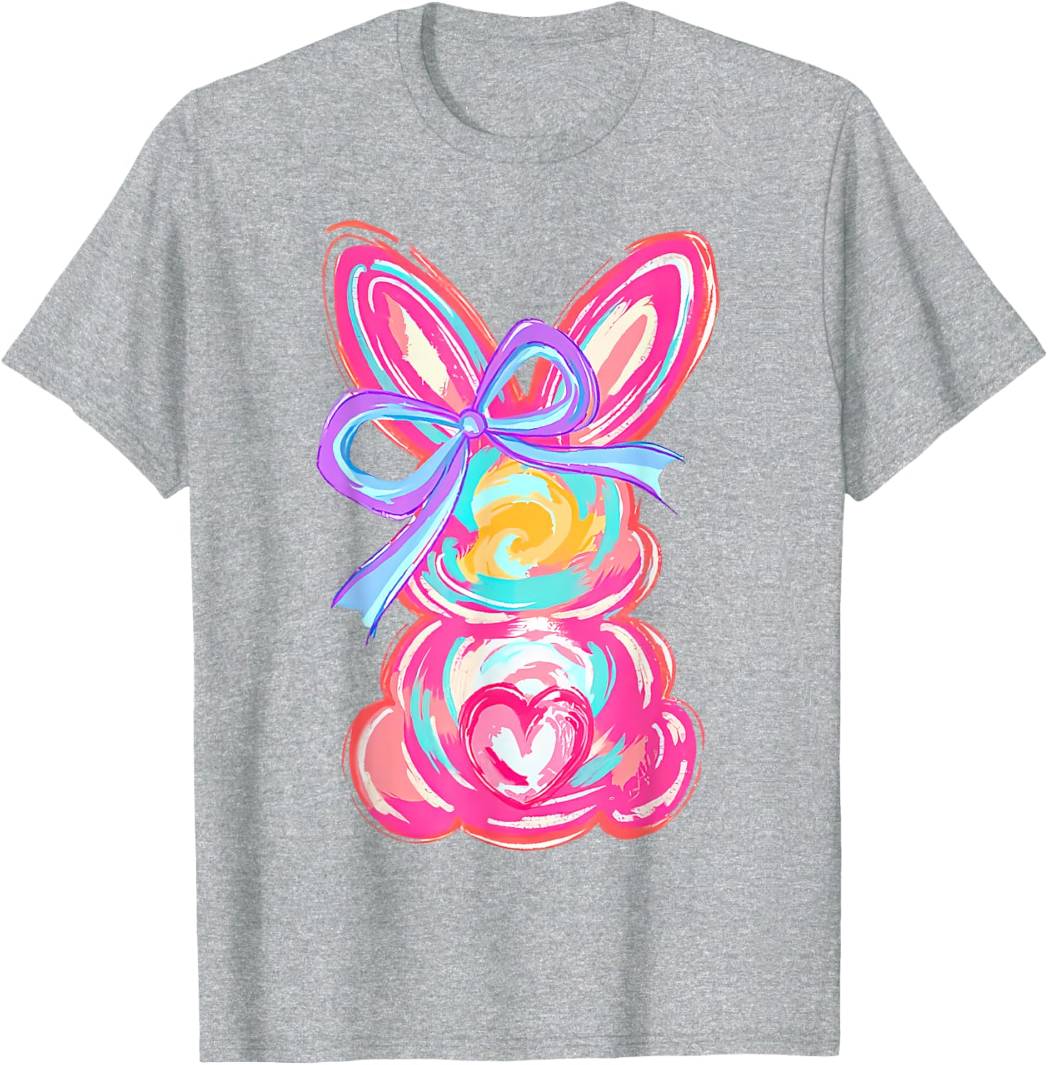 Coquette Bow Bunny Easter Shirt for Women and Girls Fun T-Shirt - 11