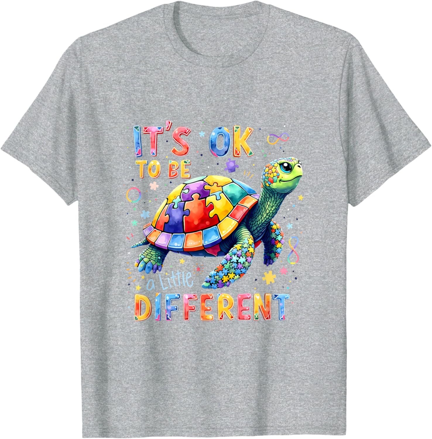 A Little Different Turtle Autism Awareness It's Ok To Be T-Shirt - 21