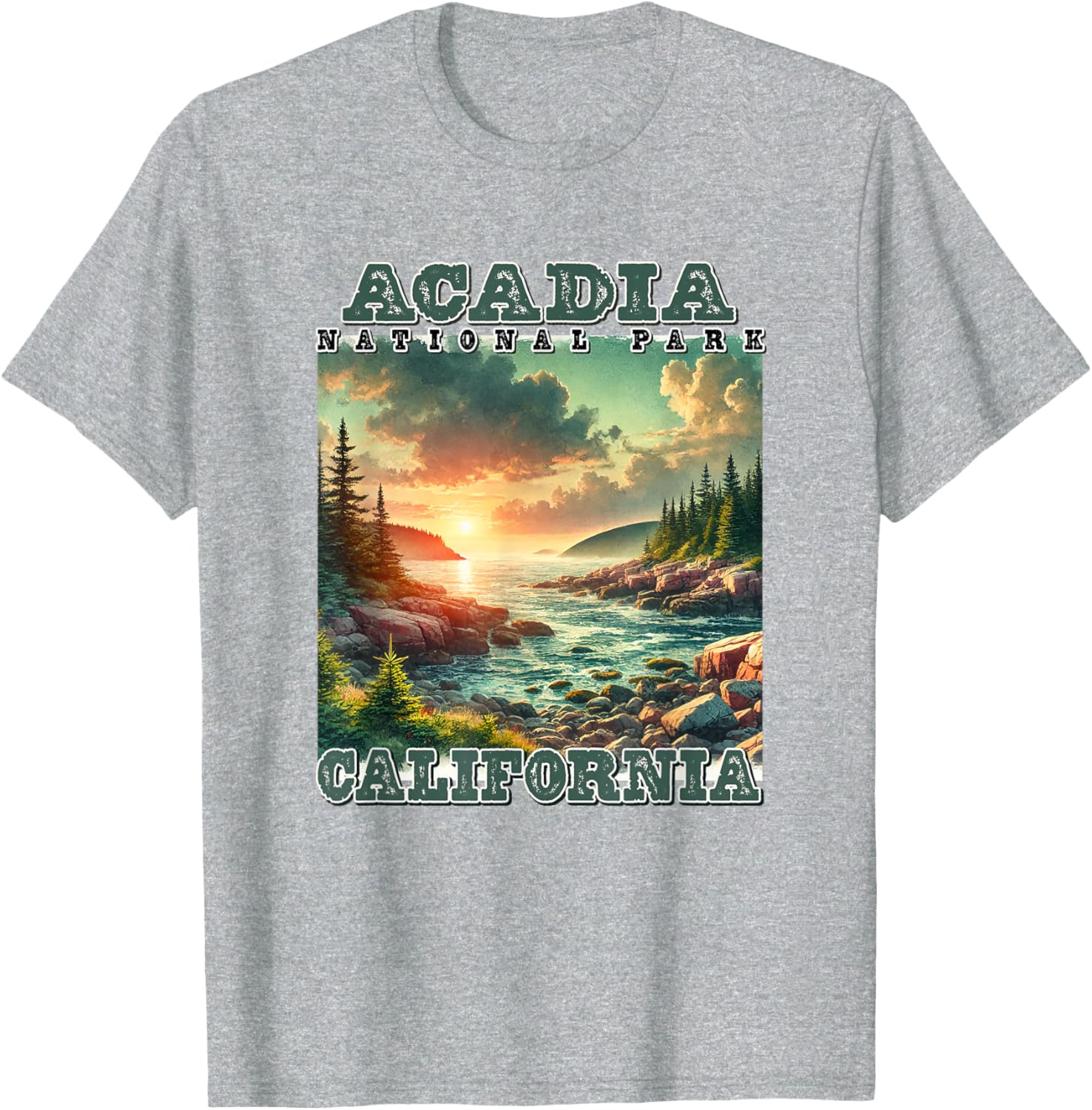 Vintage Retro Acadia National Park Camping T-Shirt for Outdoor Lovers - 9