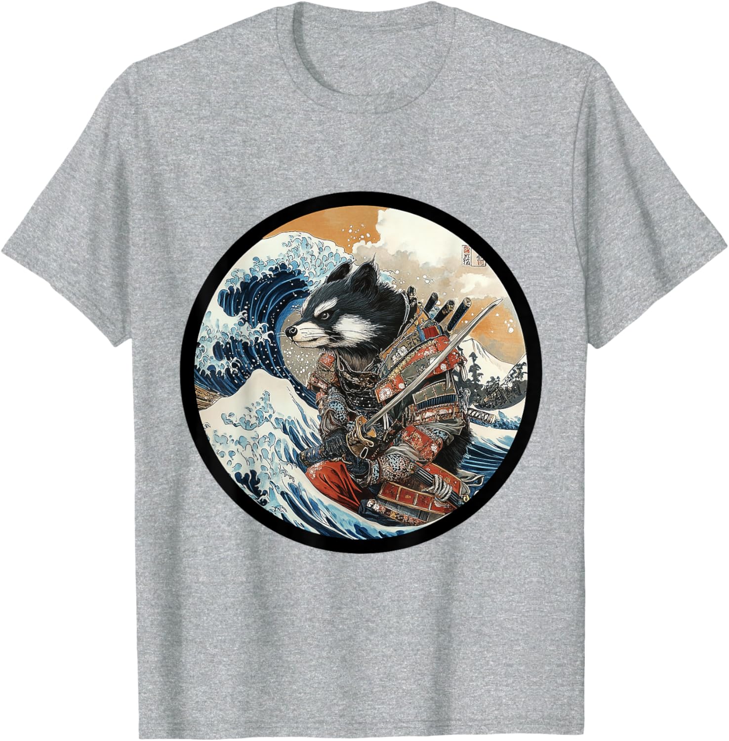 Wild Badger Brock Samurai Warrior Vintage Japanese Anime T-Shirt - 14