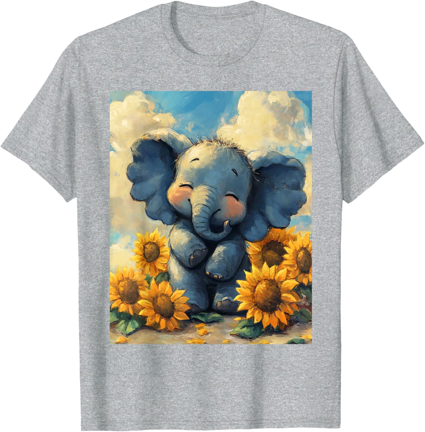 Adorable Sunflower Elephant T-Shirt for Kids - Perfect for Boys and Girls - 17
