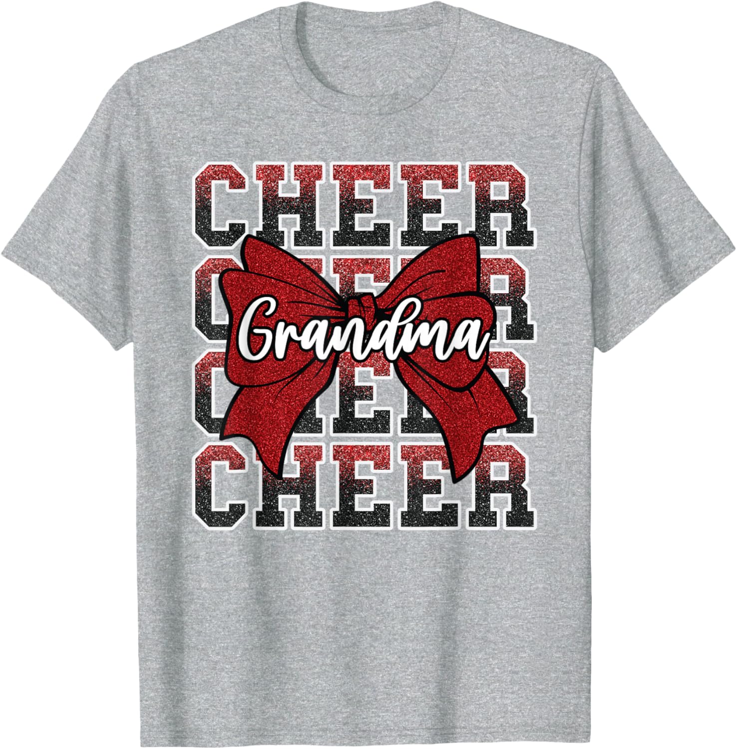 Cheer G-Ma Grandma Cheerleader Red T-Shirt for Cheer Fans and Family - 2
