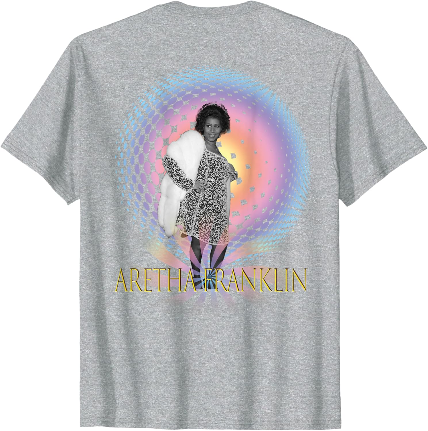 Aretha Franklin Back Printed T-Shirt for Music Lovers and Fans - 4